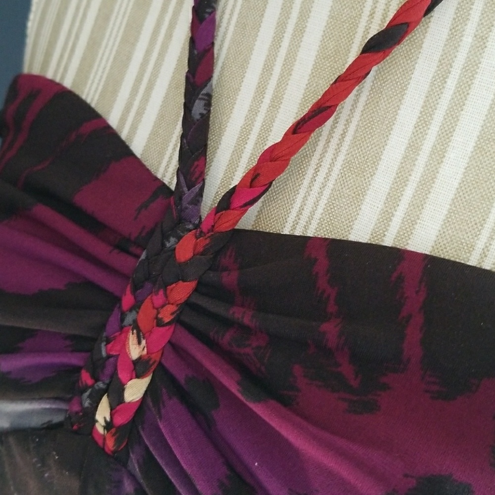 Multi Color Print Long Dress-L - Picture 3 of 6